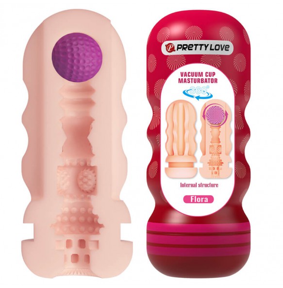 PRETTY LOVE - Flora Vacuum Cup Masturbator With Red Sucker Ball PRETTY LOVE - Flora Vacuum Cup Masturbator With Red Sucker Ball